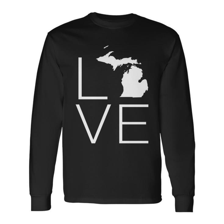 Love Michigan V2 Long Sleeve T-Shirt