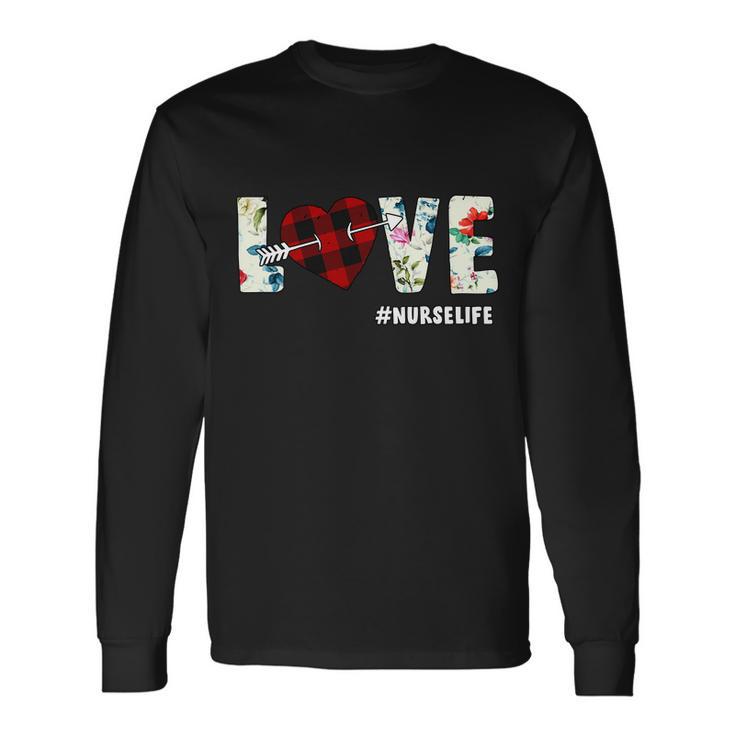 Love Nurselife Arrow Heart Tshirt Long Sleeve T-Shirt