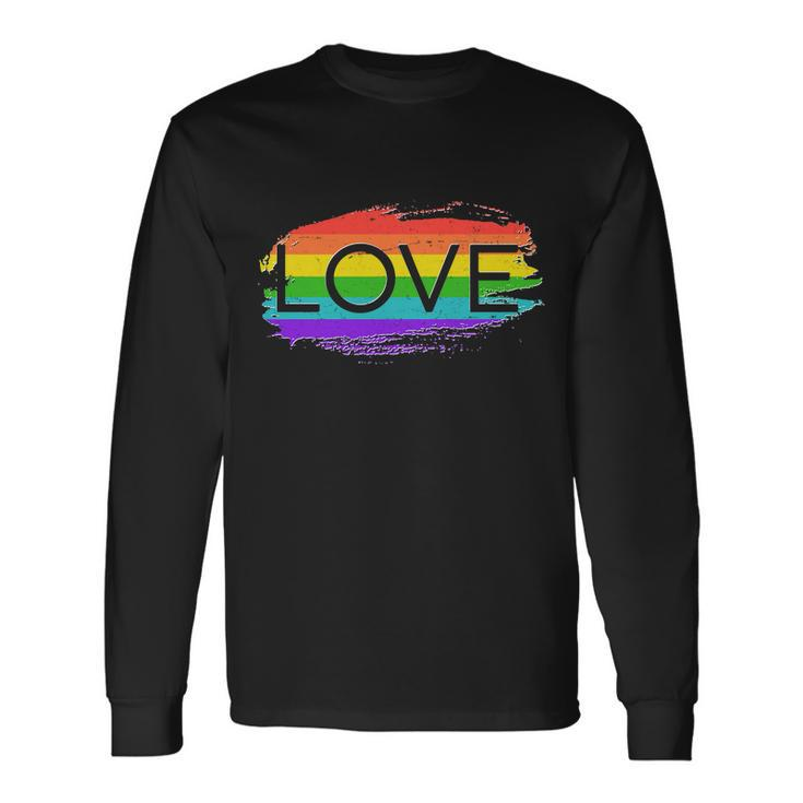 Love Rainbow Paint Gay Pride Tshirt Long Sleeve T-Shirt