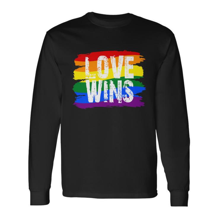 Love Wins Lgbtq Pride Flag Long Sleeve T-Shirt