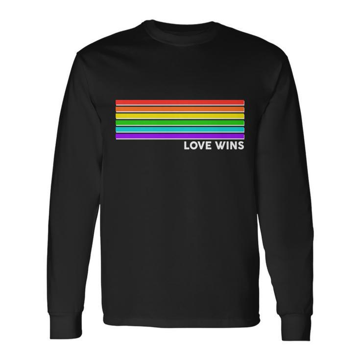 Love Wins Rainbow Stripes Thin Lines Tshirt Long Sleeve T-Shirt