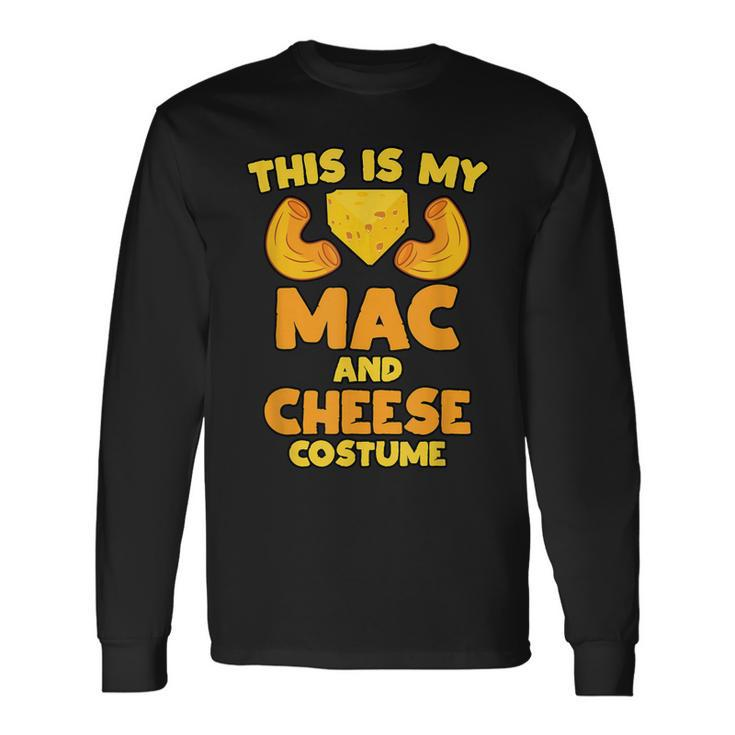 Mac And Cheese Food Halloween Party Costume Long Sleeve T-Shirt