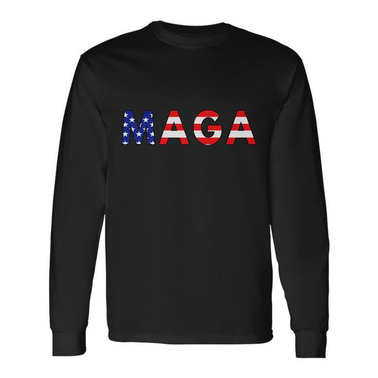 Maga American Flag Tshirt V5 Long Sleeve T-Shirt
