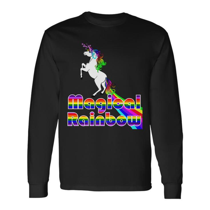 Magical Rainbow Unicorn Long Sleeve T-Shirt