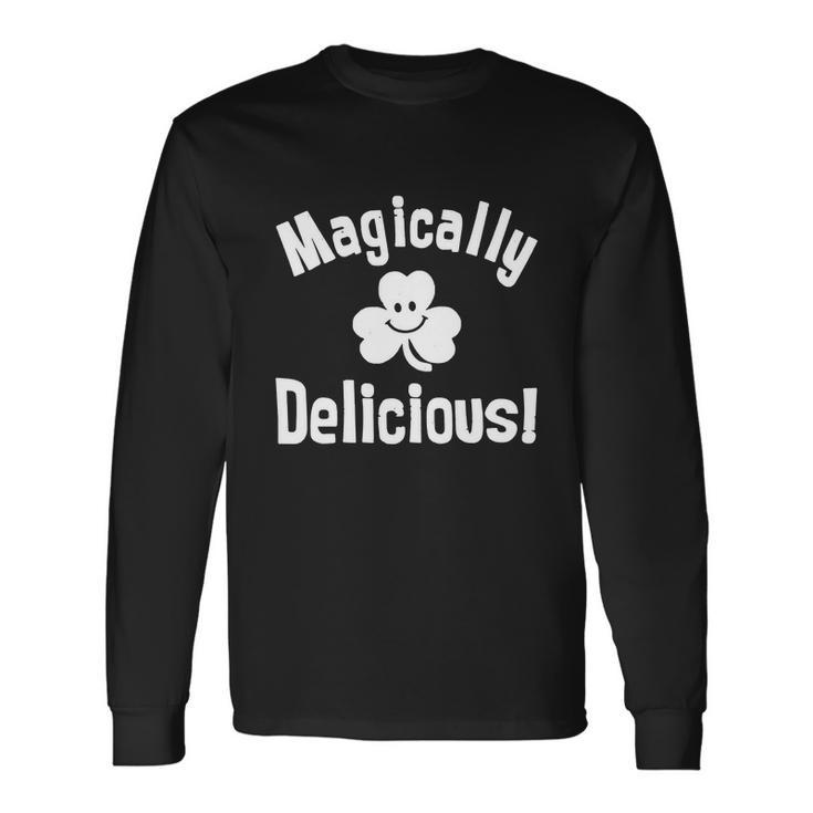 Magically Delicious Shirt Irish Saying Shirt Lucky Charms 80S Cereal Tee Long Sleeve T-Shirt