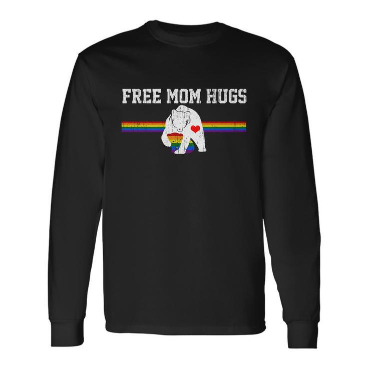Mama Bear Lgbt Heart Rainbow Lgbt Month 2022 Free Mom Hugs Meaningful Long Sleeve T-Shirt