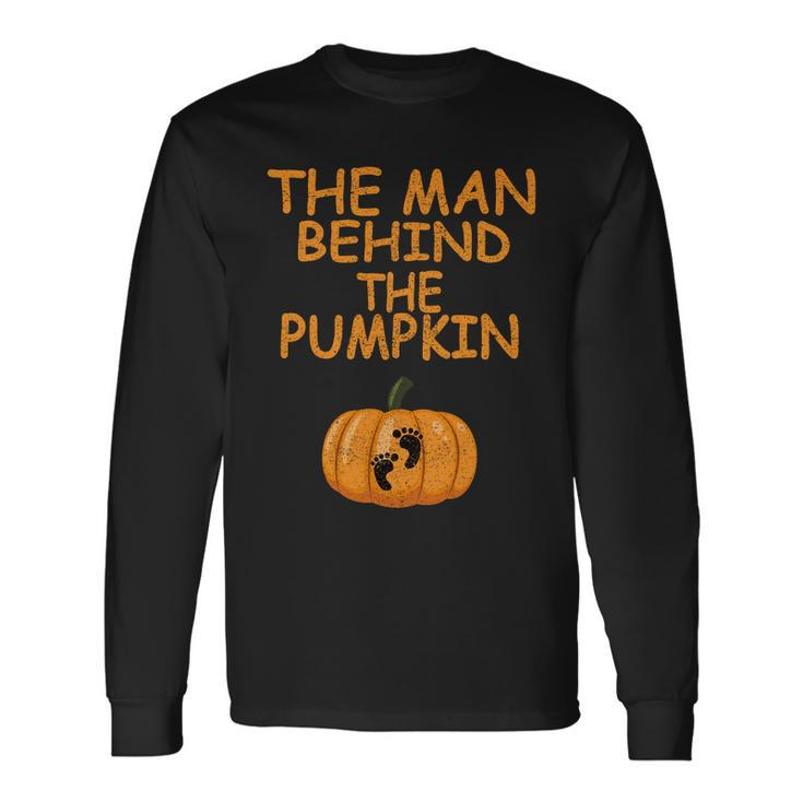 The Man Behind The Pumpkin Long Sleeve T-Shirt