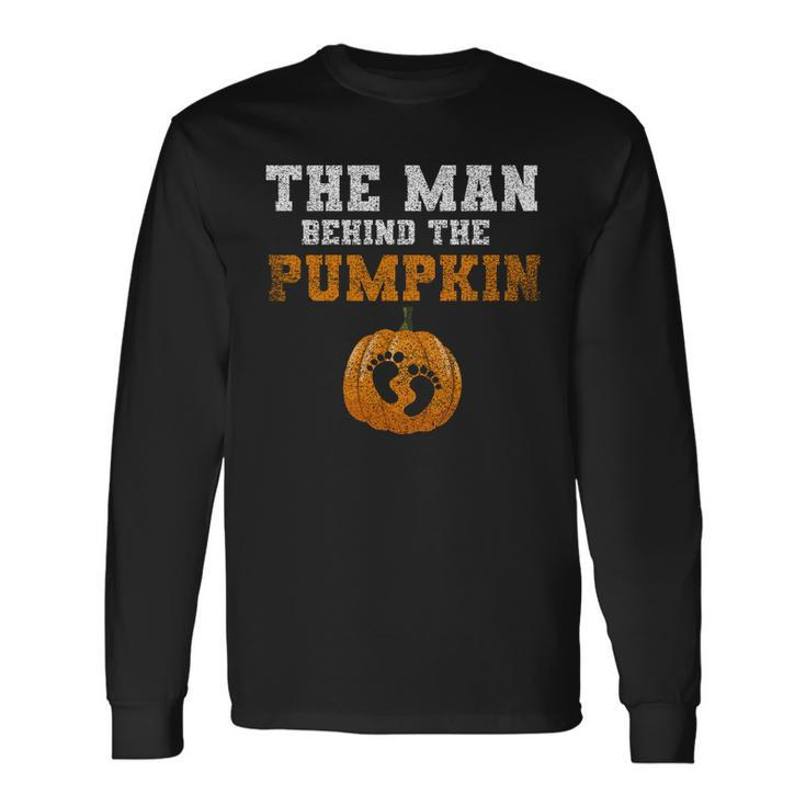 The Man Behind The Pumpkin Long Sleeve T-Shirt Gifts ideas