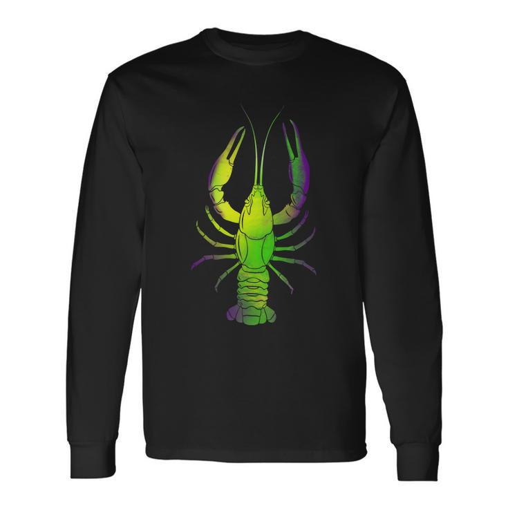 Mardi Gras Crawfish Long Sleeve T-Shirt