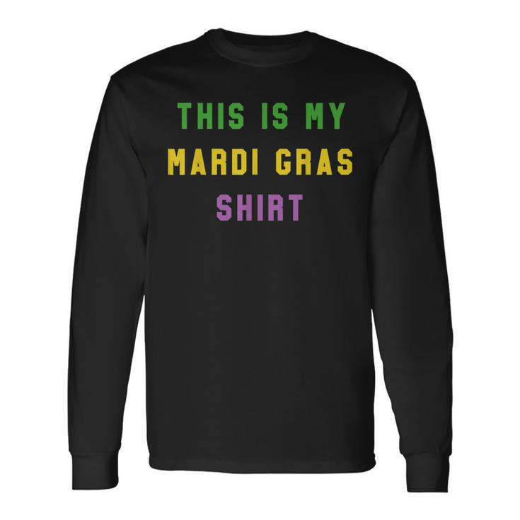 Mardi Gras Party Unique New Orleans Men Women Long Sleeve T-Shirt T-shirt Graphic Print