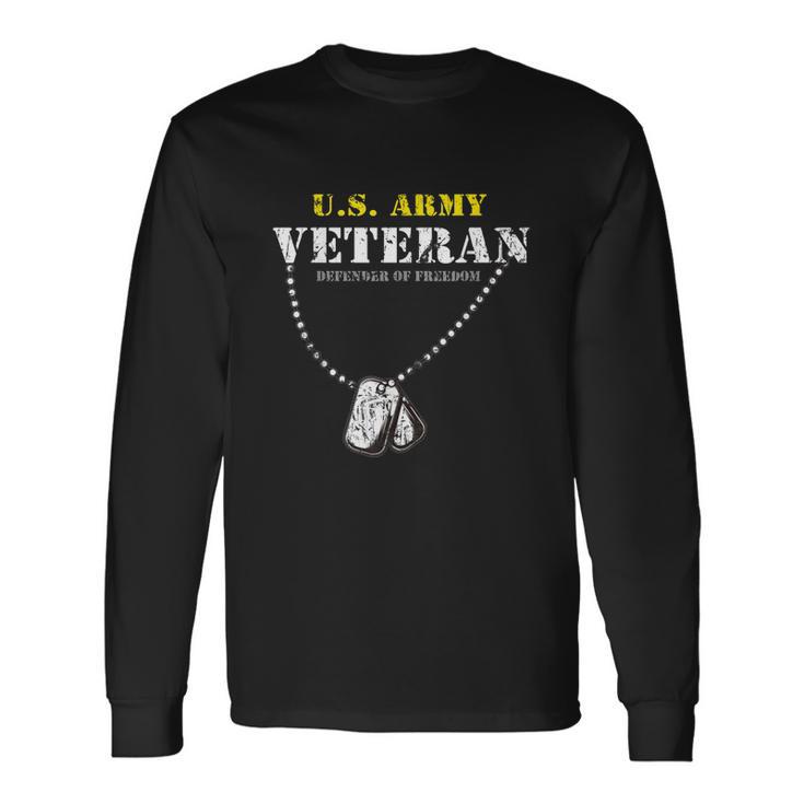 Memorial Day US Army Veteran Defender Of Freedom Tshirt Long Sleeve T-Shirt