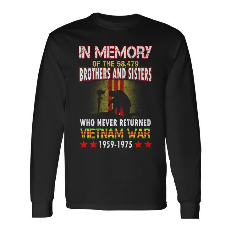 In Memory Of Vietnam Brothers And Sisters Long Sleeve T-Shirt