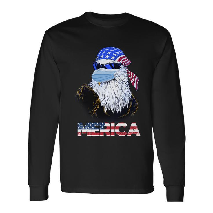Merica Eagle Mullet 4Th Of July American Flag Vintage 2021 Great Long Sleeve T-Shirt
