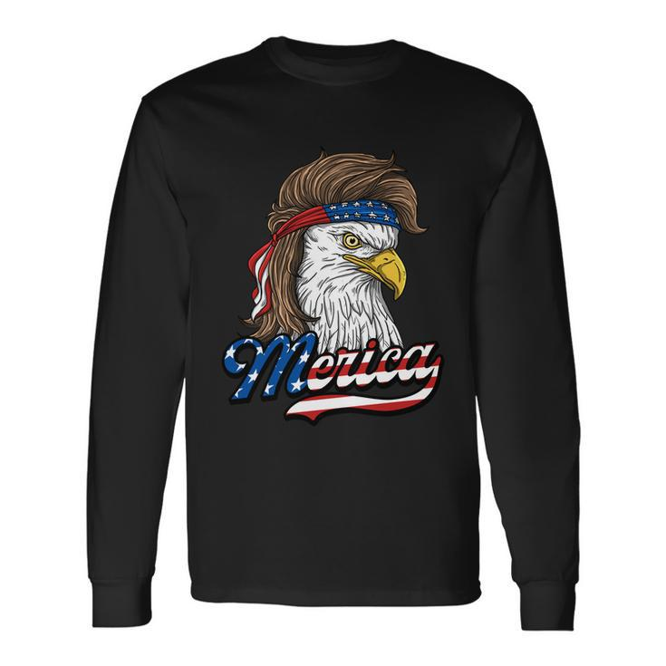Merica Patriotic Usa Eagle Of Freedom 4Th Of July Long Sleeve T-Shirt Gifts ideas