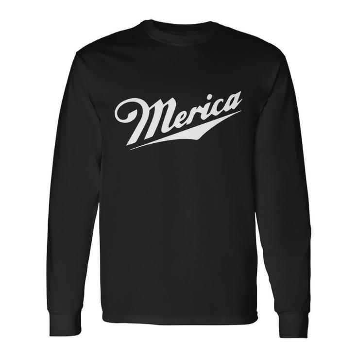 Merica Simple Logo Tshirt Long Sleeve T-Shirt