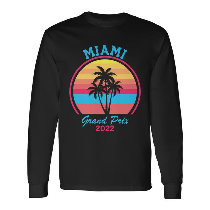 Miami Grand Prix 2022 Race Miami Gardens Retro Vintage Tshirt Long Sleeve T-Shirt