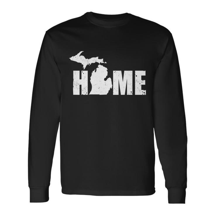 Michigan Home Mitten State Long Sleeve T-Shirt