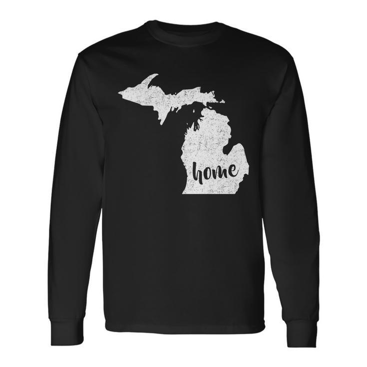 Michigan Home State Tshirt Long Sleeve T-Shirt