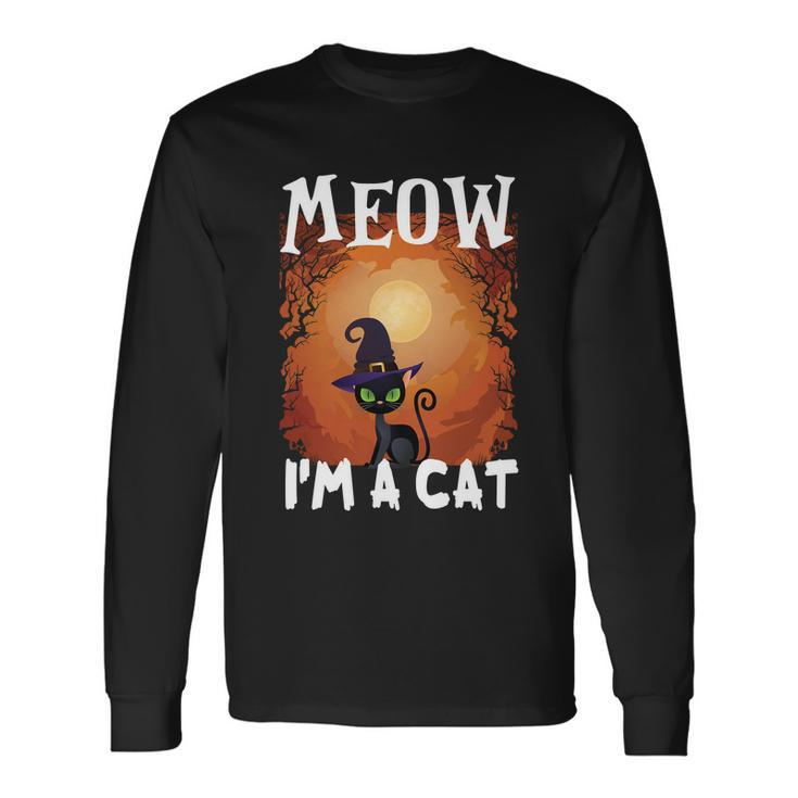 Moew Im A Cat Halloween Quote Long Sleeve T-Shirt
