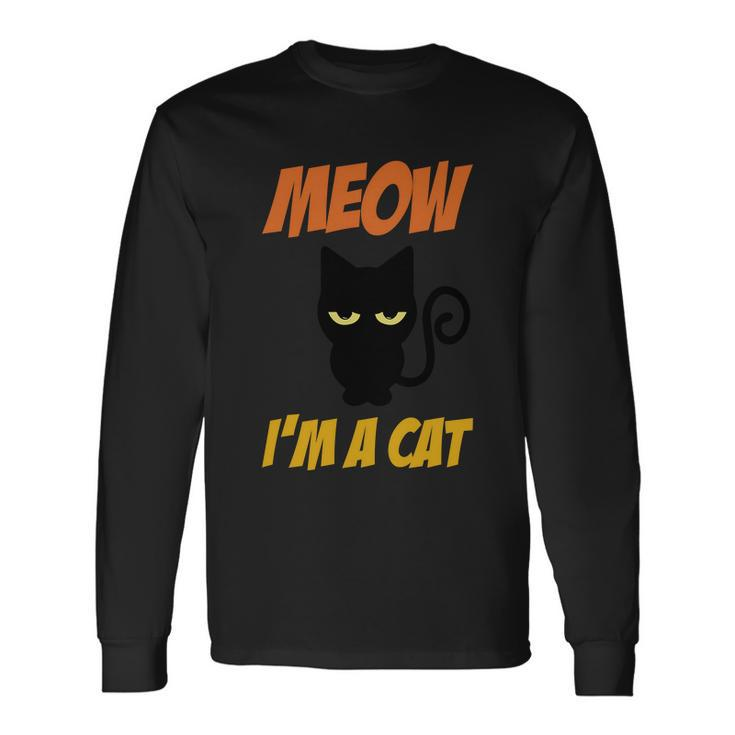 Moew Im A Cat Halloween Quote Long Sleeve T-Shirt Gifts ideas