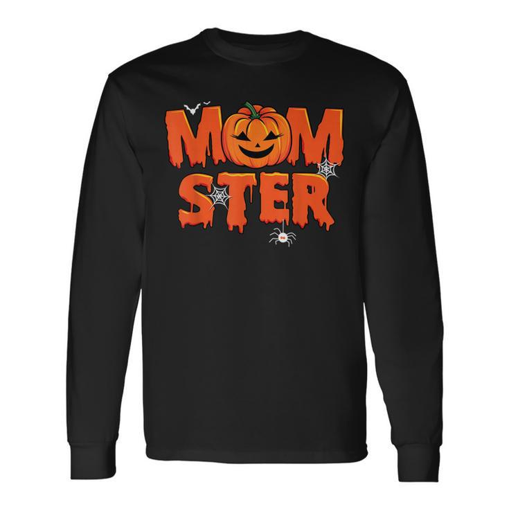 Momster Halloween Mom Pumpkin Costume Matching Long Sleeve T-Shirt