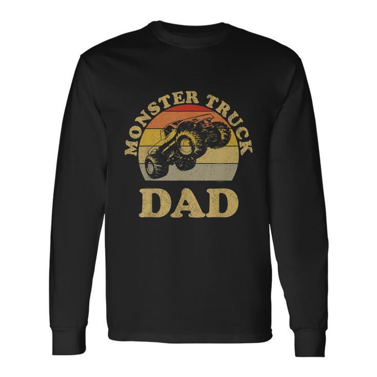 Monster Truck Dad Shirt Retro Vintage Monster Truck Shirt Long Sleeve T-Shirt
