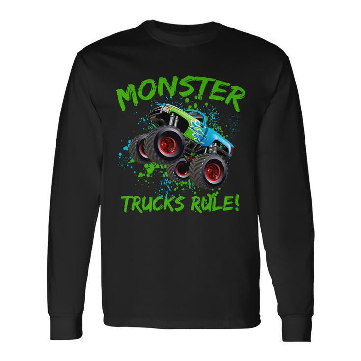 Monster Trucks Rule Tshirt Long Sleeve T-Shirt
