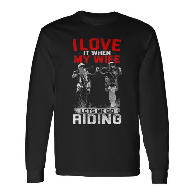 Motocross I Love My Wife Long Sleeve T-Shirt Gifts ideas