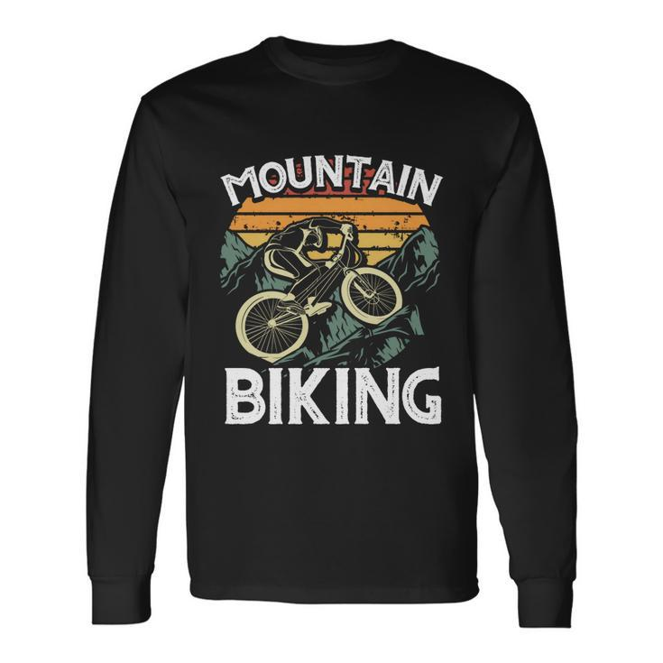 Mountain Bike Cycling Bicycle Mountain Biking Tshirt Long Sleeve T-Shirt