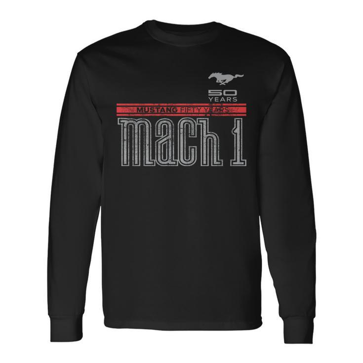Mustang 50 Years Mach Official Logo Long Sleeve T-Shirt