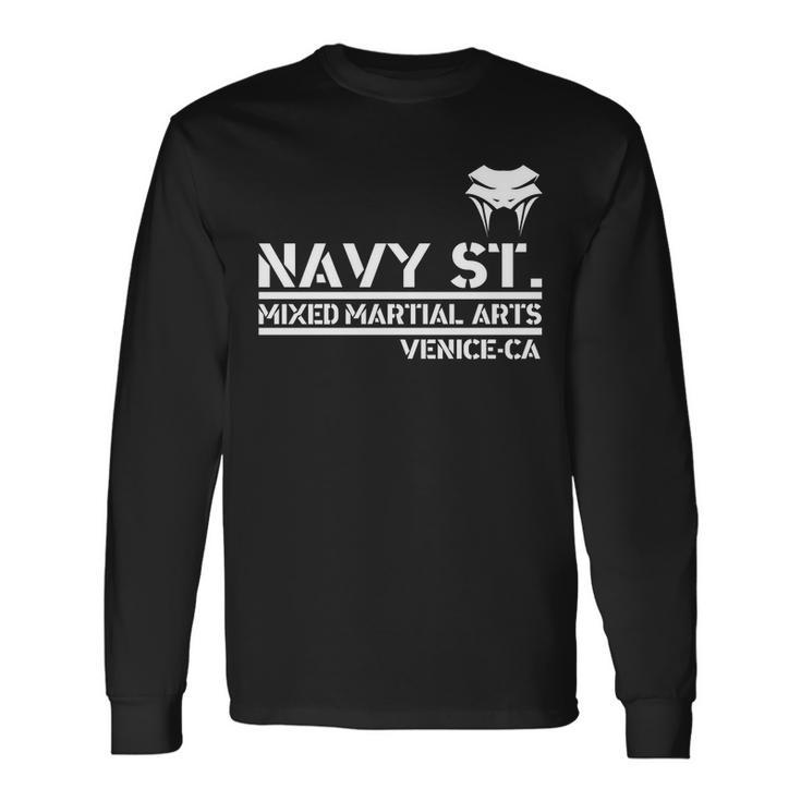 Navy St Mix Martial Arts Venice California Snake Logo Tshirt Long Sleeve T-Shirt