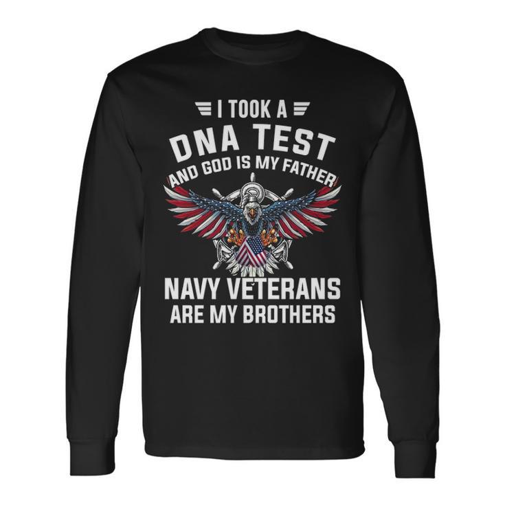 Navy I Took Dna Test Long Sleeve T-Shirt