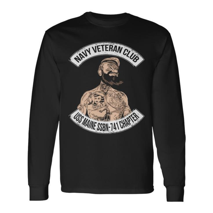 Navy Uss Maine Ssbn Long Sleeve T-Shirt Gifts ideas