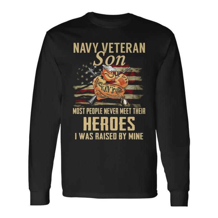 Navy Veteran Son Long Sleeve T-Shirt Gifts ideas