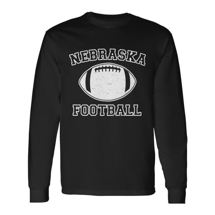 Nebraska Football Vintage Distressed Long Sleeve T-Shirt