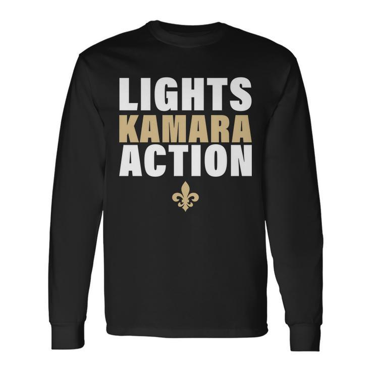 New Orleans Lights Kamara Action Football Tshirt Long Sleeve T-Shirt