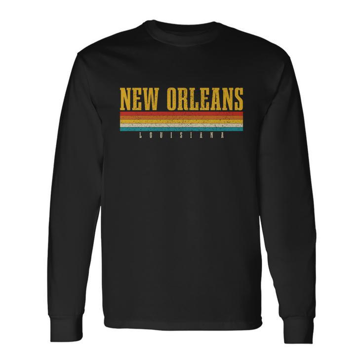 New Orleans Vintage Louisiana Long Sleeve T-Shirt