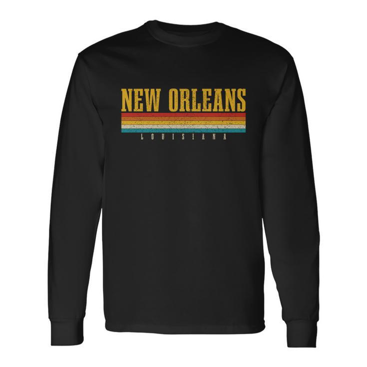New Orleans Vintage Louisiana V2 Long Sleeve T-Shirt