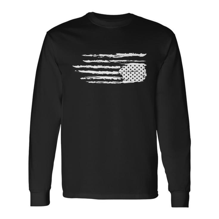 We Are Not Ok Upside Down Usa Flag In Distress Long Sleeve T-Shirt