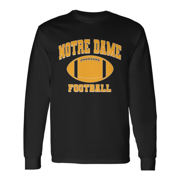 Notre Dame Football Fan Long Sleeve T-Shirt Gifts ideas