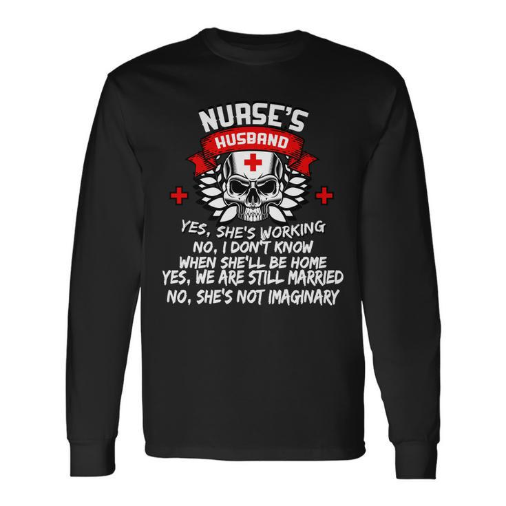 Nurses Husband Tshirt Long Sleeve T-Shirt Gifts ideas