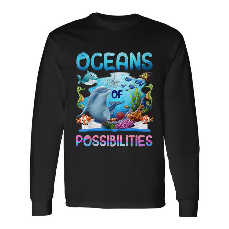 Oceans Of Possibilities Summer Reading 2022 Librarian Long Sleeve T-Shirt