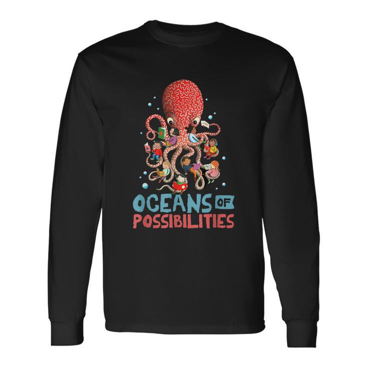 Oceans Of Possibilities Summer Reading 2022 Shirt Octopus Long Sleeve T-Shirt Gifts ideas