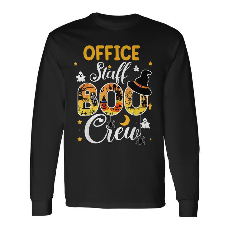 Office Staff Boo Crew Halloween Matching Costume Long Sleeve T-Shirt