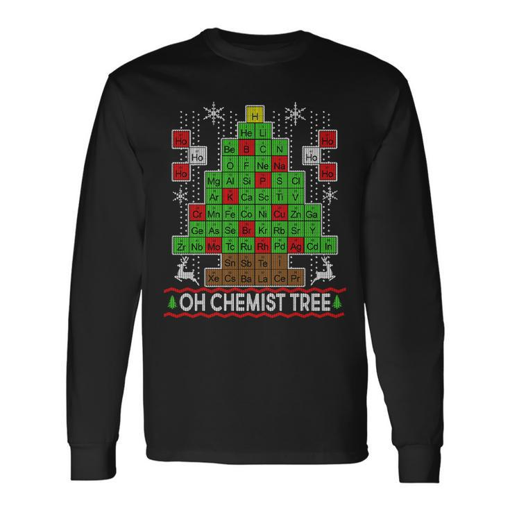 Oh Chemist Tree Ugly Christmas Sweater Tshirt Long Sleeve T-Shirt