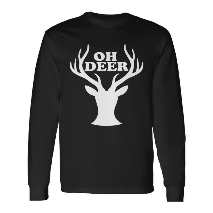 Oh Deer Christmas Tshirt Long Sleeve T-Shirt
