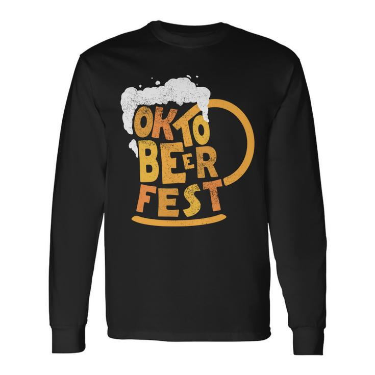 Oktoberfest Beer Fest Logo Long Sleeve T-Shirt