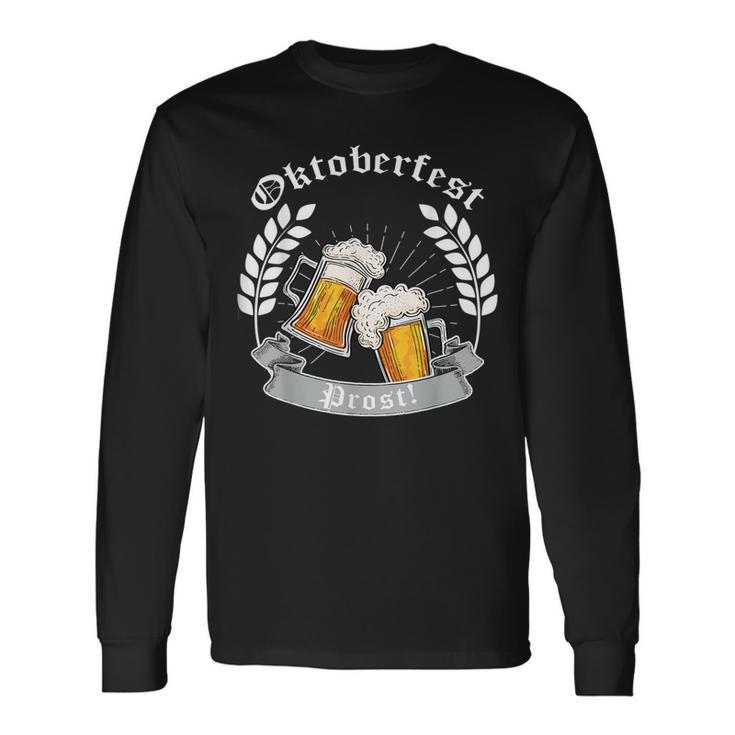 Oktoberfest Prost German Drinking Beer Germany Festival Men Women Long Sleeve T-Shirt T-shirt Graphic Print