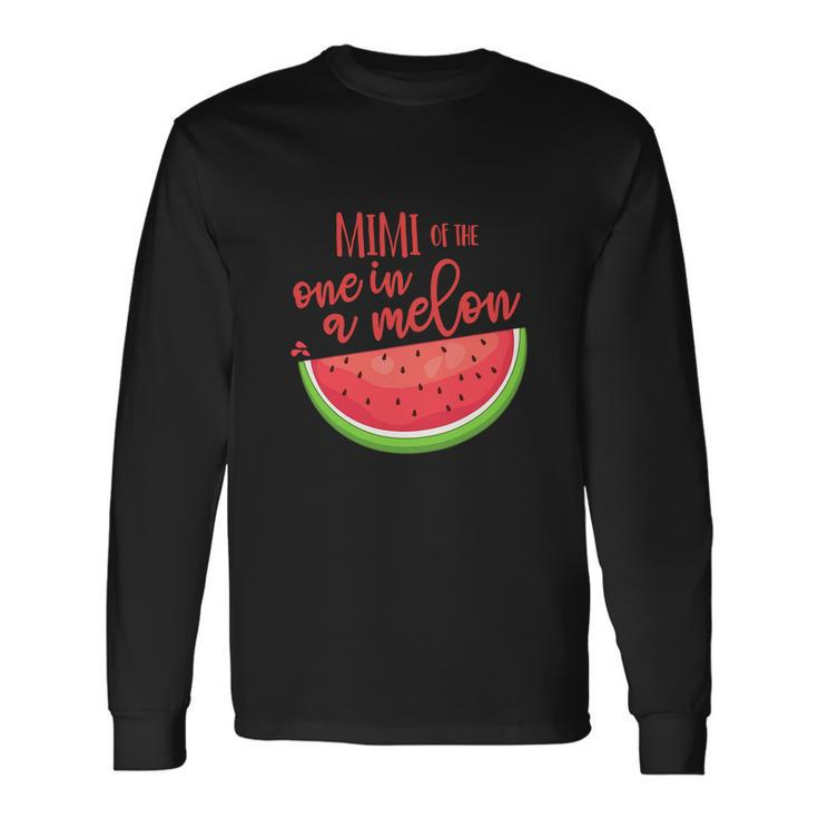 One In A Melon Watermelon Theme Birthday Girl Long Sleeve T-Shirt
