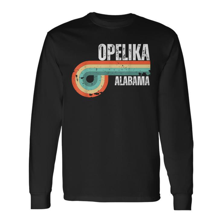 Opelika City Alabama State Vintage Retro Souvenir Long Sleeve T-Shirt